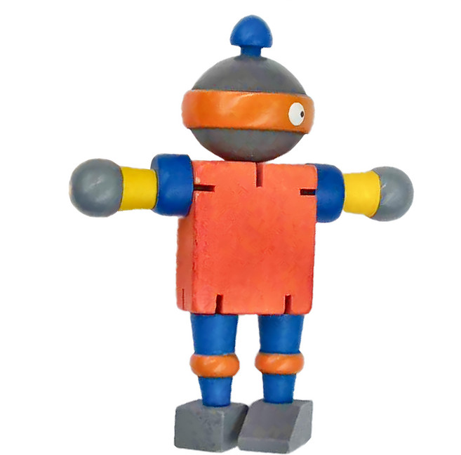 德德小品集 木製機器人, 橘色, 1個