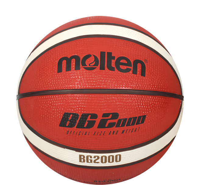 molten 12片橡膠平溝籃球 B3G2000 官方尺寸和重量, 1個