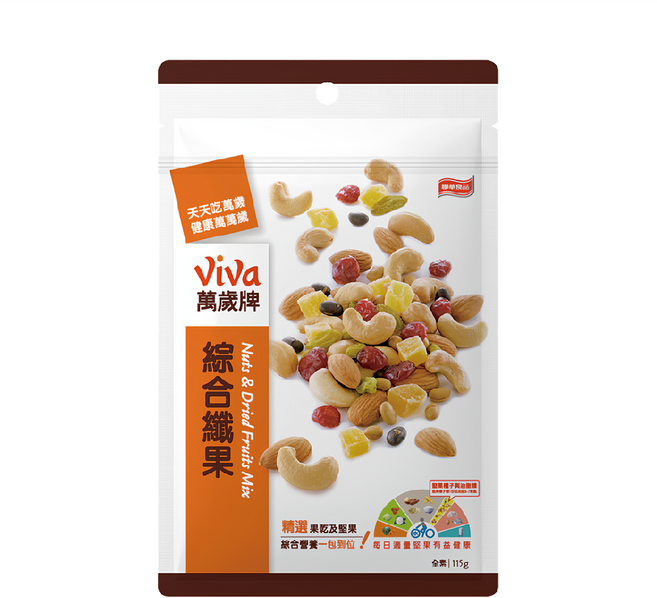 ViVa 萬歲牌 綜合纖果, 115g, 1包