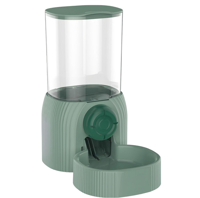 Pets Family 固定式寵物自動餵食器, 600ml, 綠色, 1個