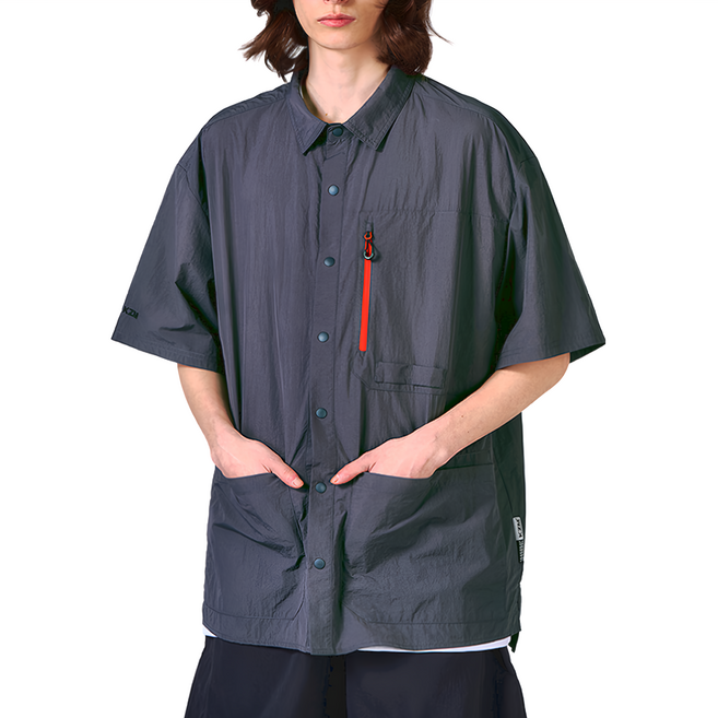 KZM OUTDOOR 多口袋短袖襯衫 J11