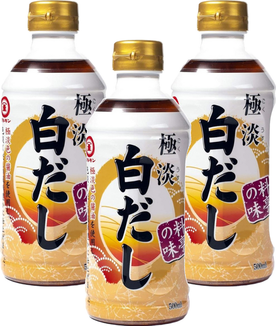 MARUKIN 丸金 極淡白麵味露, 500ml, 3瓶