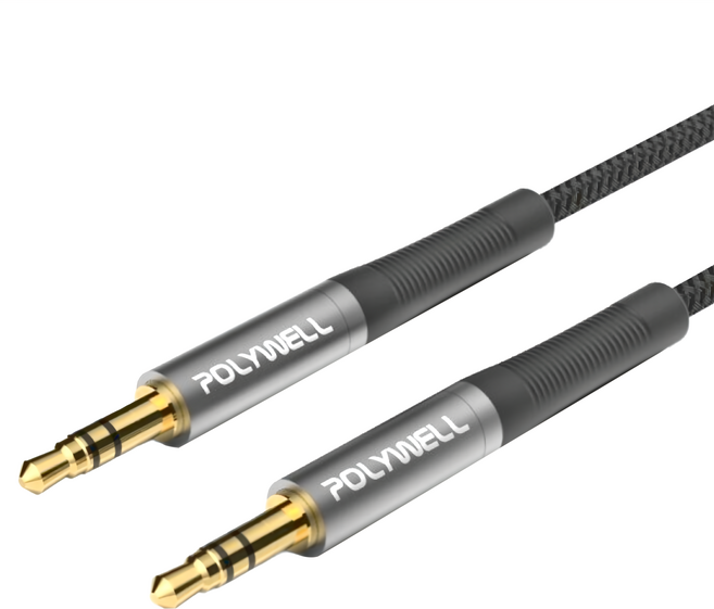 POLYWELL 寶利威爾 公對公 三極 3.5mm 立體聲音源線, PW15-W52-B113, 1條