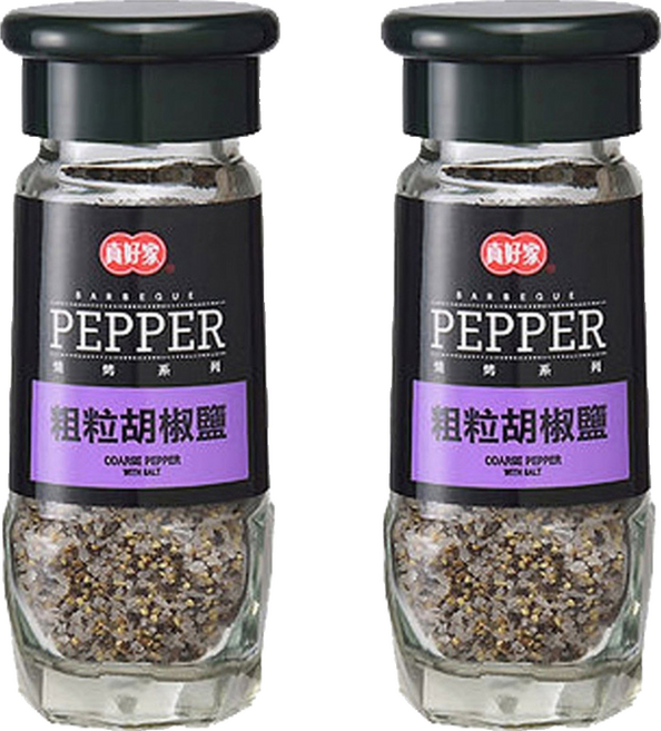真好家 粗粒胡椒鹽 60g, 2瓶