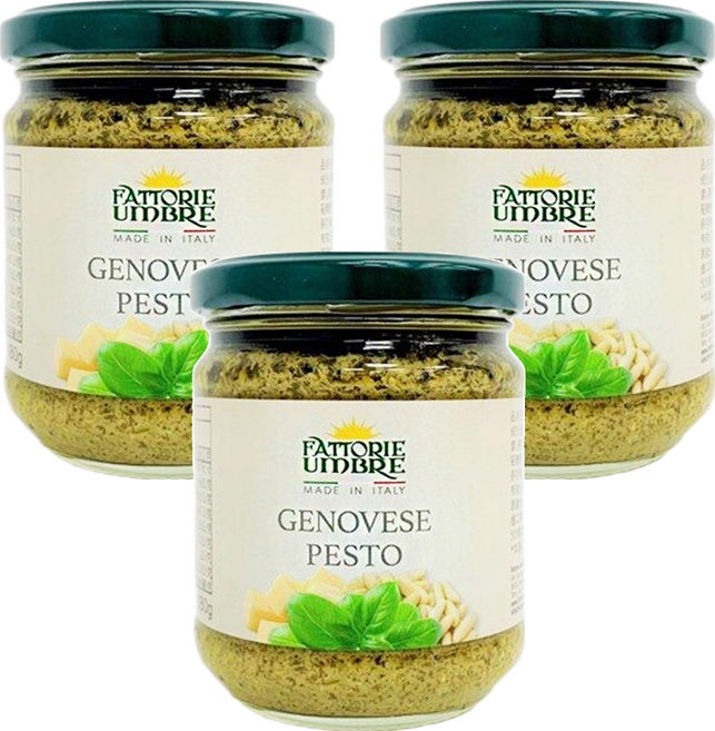 FATTORIE UMBRE 義大利羅勒青醬, 180g, 3罐