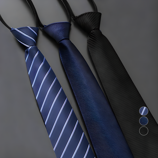 ROJI 窄版自動領帶三件套組