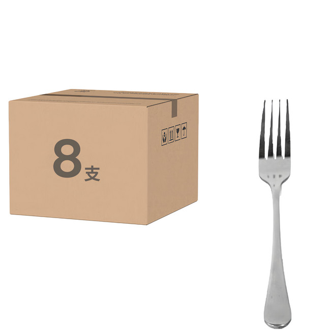 不鏽鋼餐具 主餐叉, 銀色, 8支