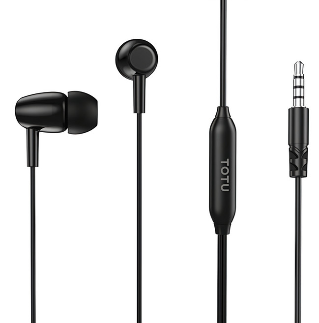 TOTU 拓途 3.5mm耳機線控通話聽歌高清麥克風, EP-2, 黑色