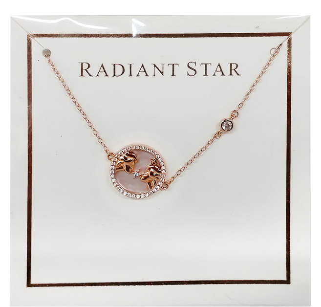 RADIANT STAR 璀璨之星 925純銀 12星座系列母貝手鍊生日禮物閨蜜手鍊 C款 雙子座手鍊