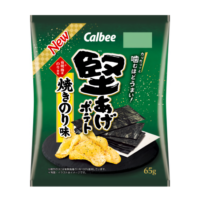 Calbee 卡樂比 Kataage Potato 堅脆洋芋片 烤海苔風味, 65g, 1包