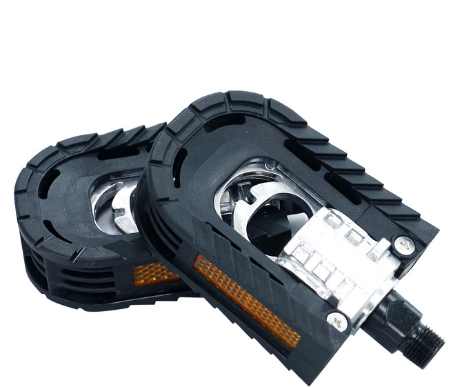 bike to remember 輕軌自行車 折疊式鋁合金踏板 左右套組 VP-900, 黑色, 1組