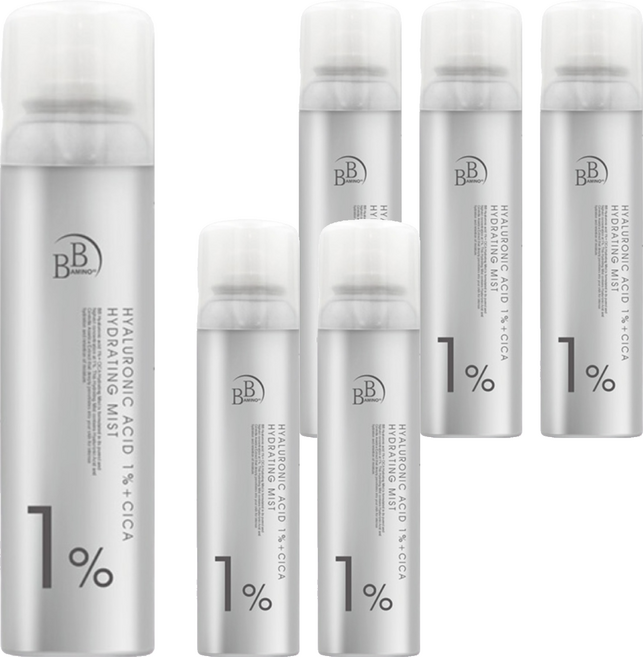 BB AMINO 科研 1%玻尿酸 + 積雪草舒活噴霧 BB Hyaluronic acid 1% + CICA Hydrating Mist, 100ml, 6瓶