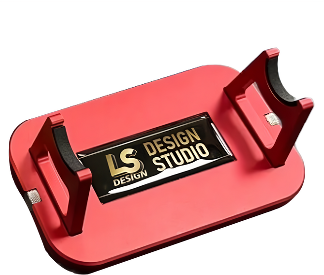 LS DESIGN 鋁架竿器 鋁合金車製 陽極上色, 紅色