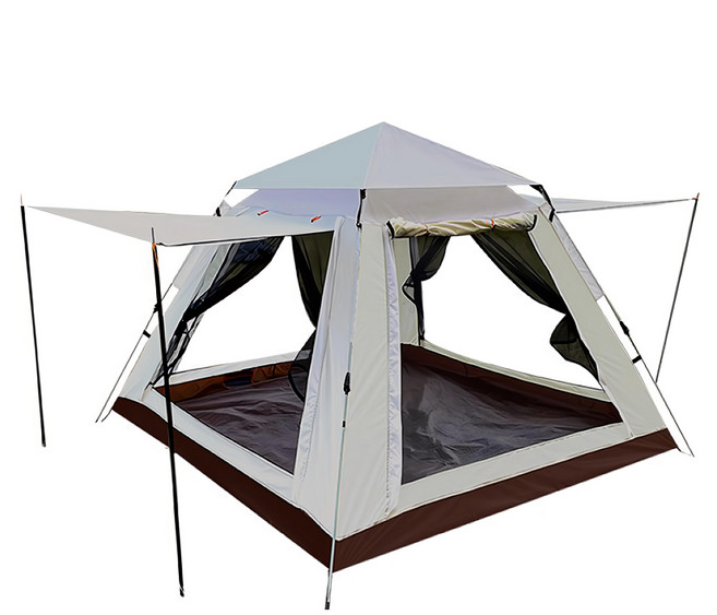全自動液壓四面家庭號帳篷, 白色/棕色, 1個
