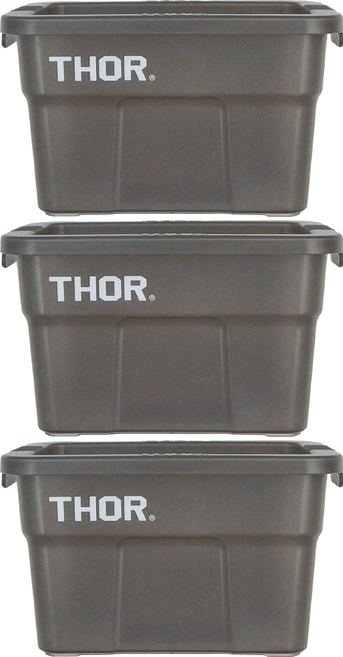 THOR 迷你收納箱 1L, 黑透色, 3個