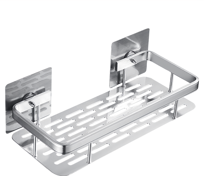 太空鋁浴室收納架 升級, 銀色, 1個