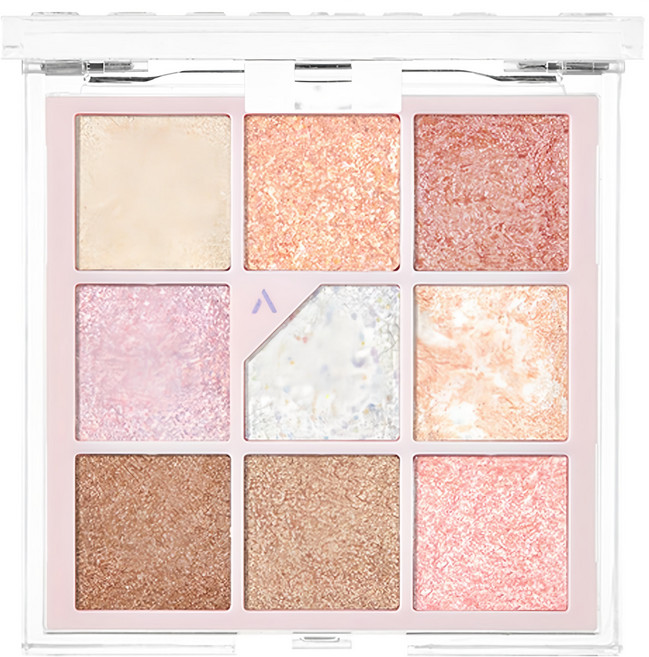 unleashia 顏礫星涯 亮片百科九宮格眼影盤, N°1 All Of Glitter, 1個