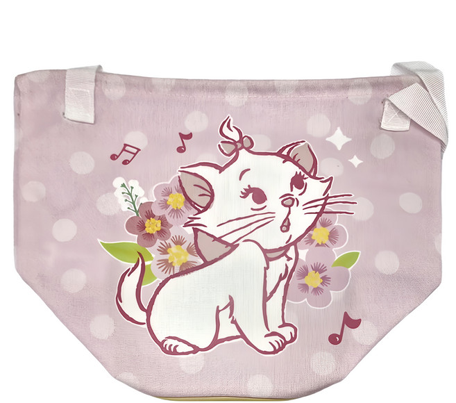 收納王妃 迪士尼櫻花中型圓收納桶 直徑23 x 26cm 105g, 瑪麗貓 粉色, 1個