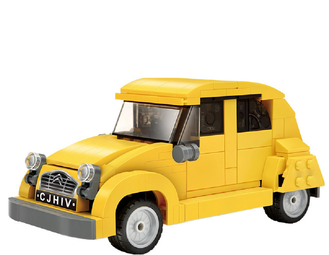 CaDA 咔搭 雪鐵龍龜積木車 1:24, 黃色, 1盒