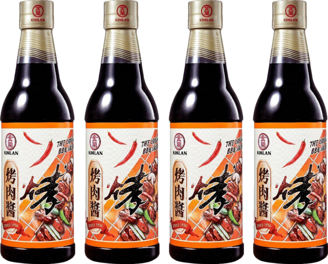 KIMLAN 金蘭 辣味烤肉醬, 590ml, 4瓶