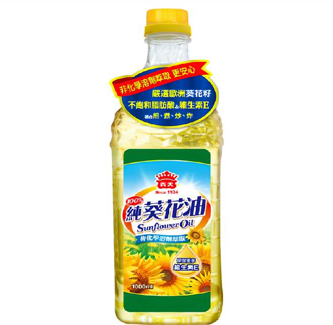義美 葵花油 綠, 1L, 1瓶
