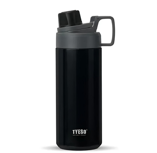 TYESO 泰碩 304不鏽鋼幻彩系列運動保溫杯, 瑪瑙黑, 600ml, 1個