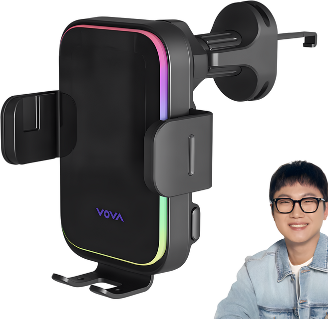 보바 차량용 15W 고속 무선충전 핸드폰 거치대