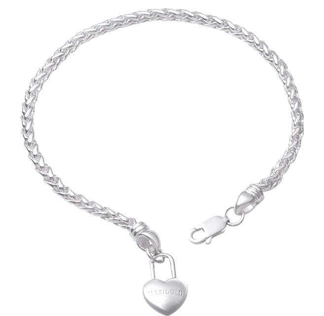 MARIGOLD 美爾朵 海上心鎖愛心粗手鍊 925純銀