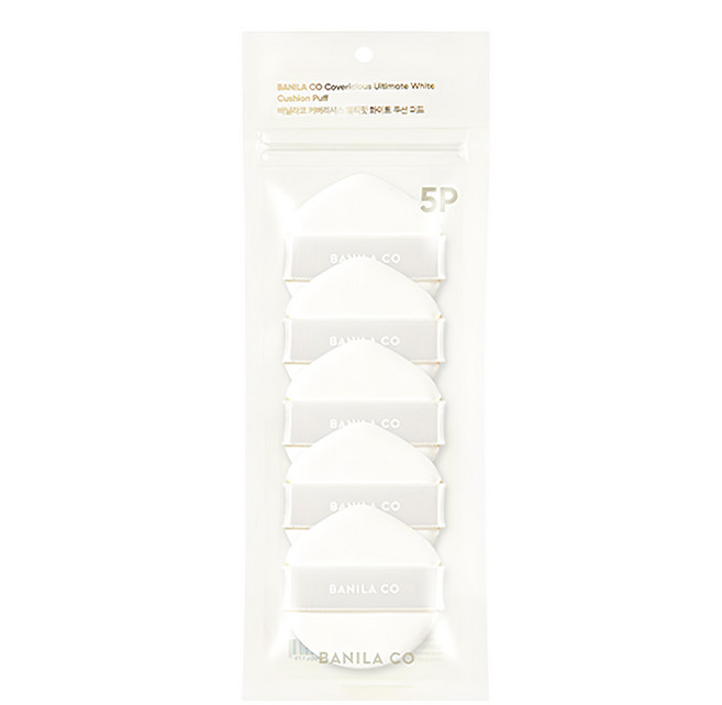 BANILA CO 芭妮蘭 水滴型氣墊粉撲, 白色, 1包