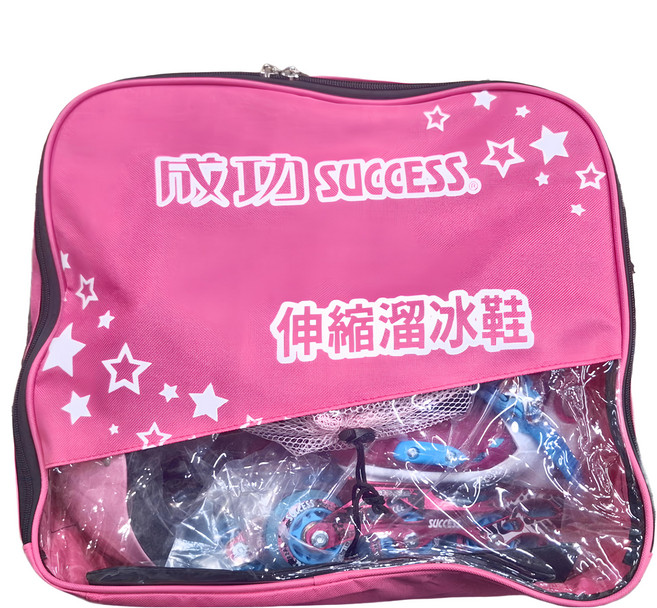 SUCCESS 成功 平花溜冰鞋套装 含头盔及护具, 紅色, 1組