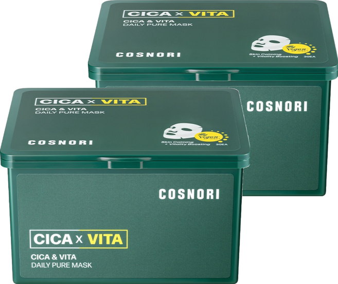 COSNORI 積雪草&維他命每日抽取式面膜, 30片, 2盒