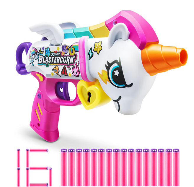 X SHOT 獨角獸發射器, 1個, 獨角獸 白色 + 粉色