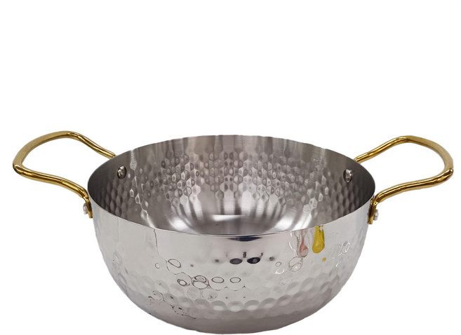 本色拉麵鍋 669g, 22cm, 銀色/金色 顏色隨機, 1個