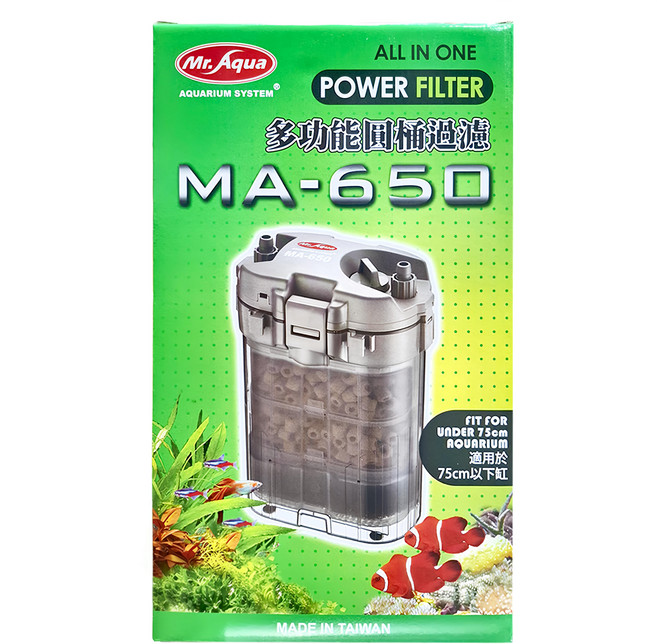 Mr.Aqua 水族先生 多功能圓桶過濾 2.5L, 14W, 1個