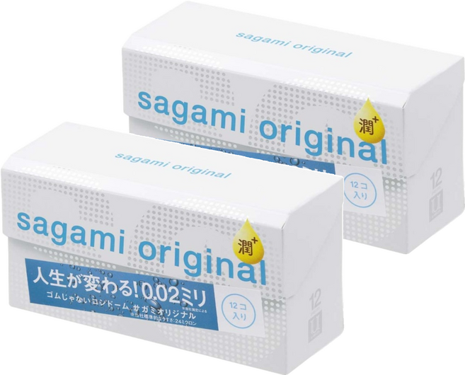 SAGAMI 相模 0.02mm極潤 PU保險套, 2盒, 12個