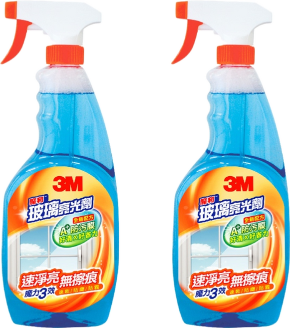 3M 魔利 玻璃亮光劑, 600ml, 2瓶