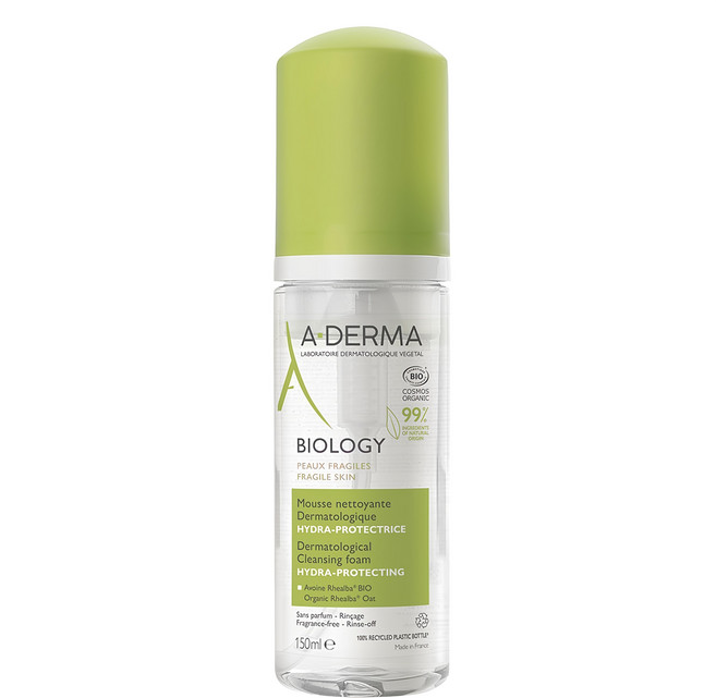 A-DERMA 艾芙美 新葉三效潔膚慕斯 溫和保濕 深層清潔毛孔髒污與淡妝, 150ml, 1瓶