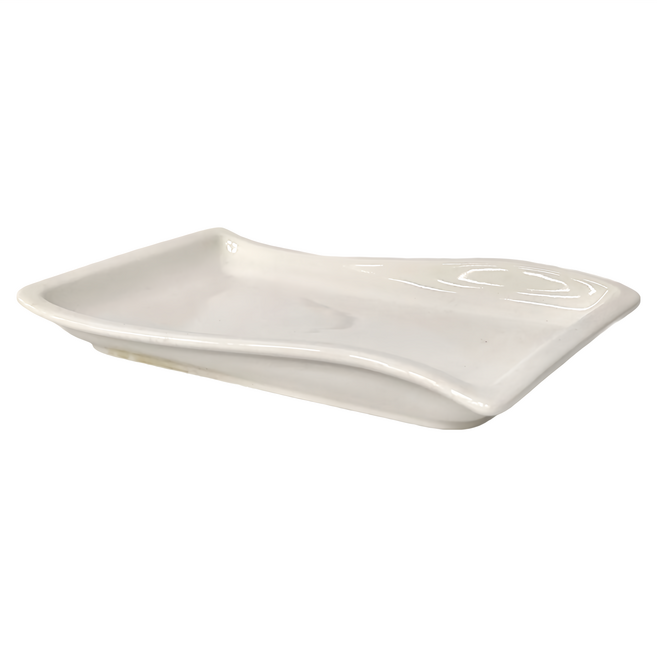 TATUNG 大同磁器 象牙強化 長方波浪盤 15個, 象牙白, 1組