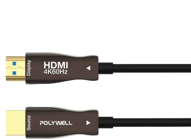 POLYWELL 寶利威爾 HDMI 4K AOC光纖線 4K 60Hz UHD 工程線, 1條, 5m