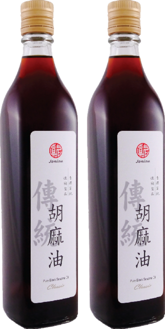 真老 純黑麻油 手工冷壓 香濃質純, 500ml, 2瓶