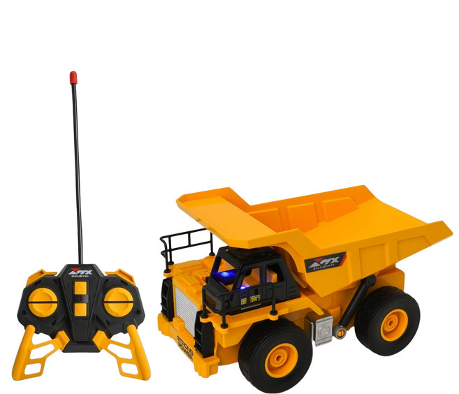 ZMX 智美鑫 1:24五通道遙控工程車 + USB3.7V 充電電池 + 遙控器, 砂石車 黃色, 1盒