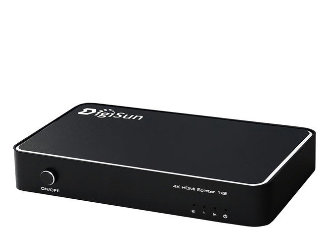 DigiSun 得揚 4K2K HDMI一進二出影音分配器 VH712 116 x 67 x 20mm 170g, 灰色, 1台