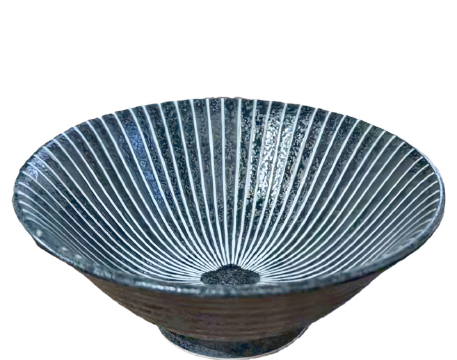 美濃燒 茶碗-日本製 陶瓷, 唐津彫十草, 1個