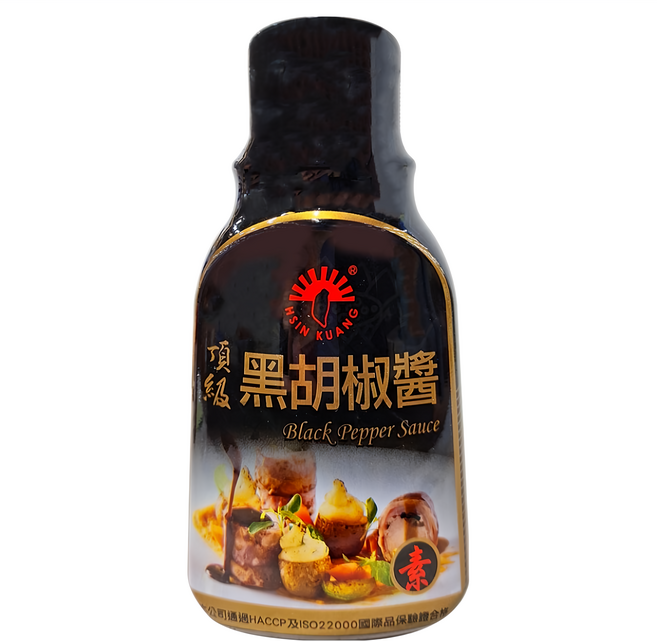 新光洋菜 黑胡椒醬 素, 300g, 1瓶