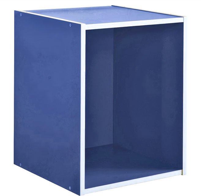 系統簡約加高一格櫃, 藍色, 1件