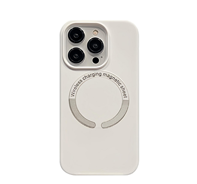 無品牌 手機軟殼 手機殼 iPhone 14 Plus MagSafe Compatible 防摔 矽膠 純白色