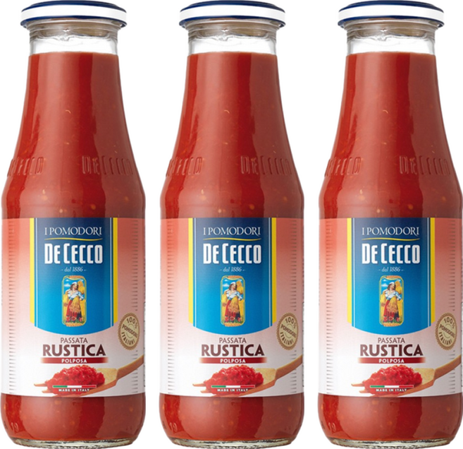 DE CECCO 得科 Passata Rustica Polposa 義大利蕃茄泥, 700g, 3瓶