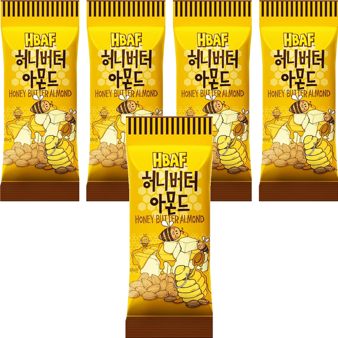 HBAF 杏仁果 蜂蜜奶油味, 30g, 5包