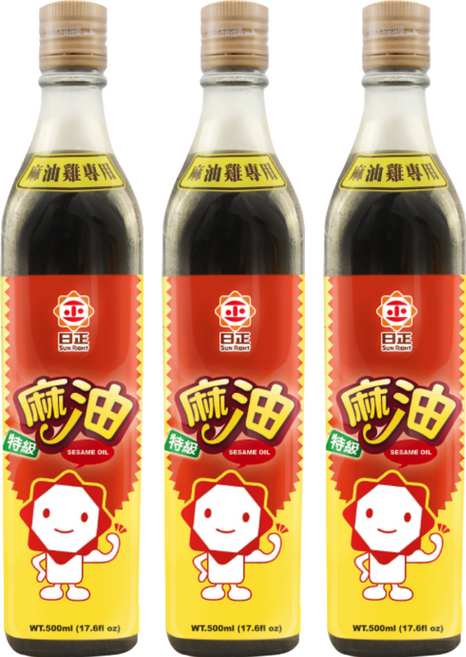 日正食品 特級麻油 麻油雞專用, 500ml, 3瓶