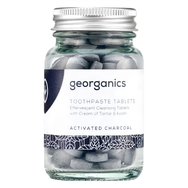 georganics 活性碳礦物牙膏錠 120顆 含小蘇打、酒石酸